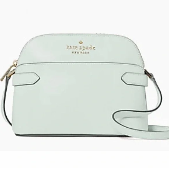 New Kate Spade Staci Dome Crossbody Crystal Blue Sealed $299 Tag Still Sealed